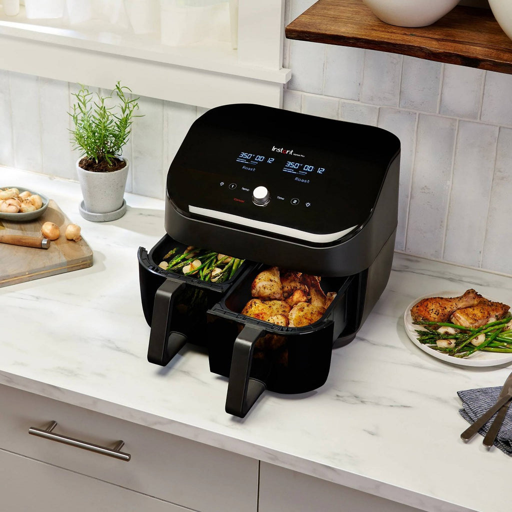 Instant Pot 8qt Vortex Plus Dual Basket Air Fryer with ClearCook Windows: 1700W, 8-Quart Capacity, Black, Airfryer Sale - Additional view