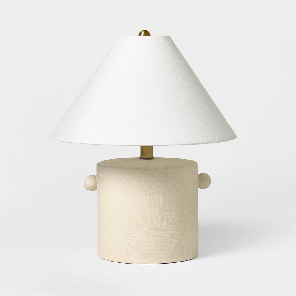Ceramic Table Lamp with Knob Tan - Threshold™ designed with Studio McGee