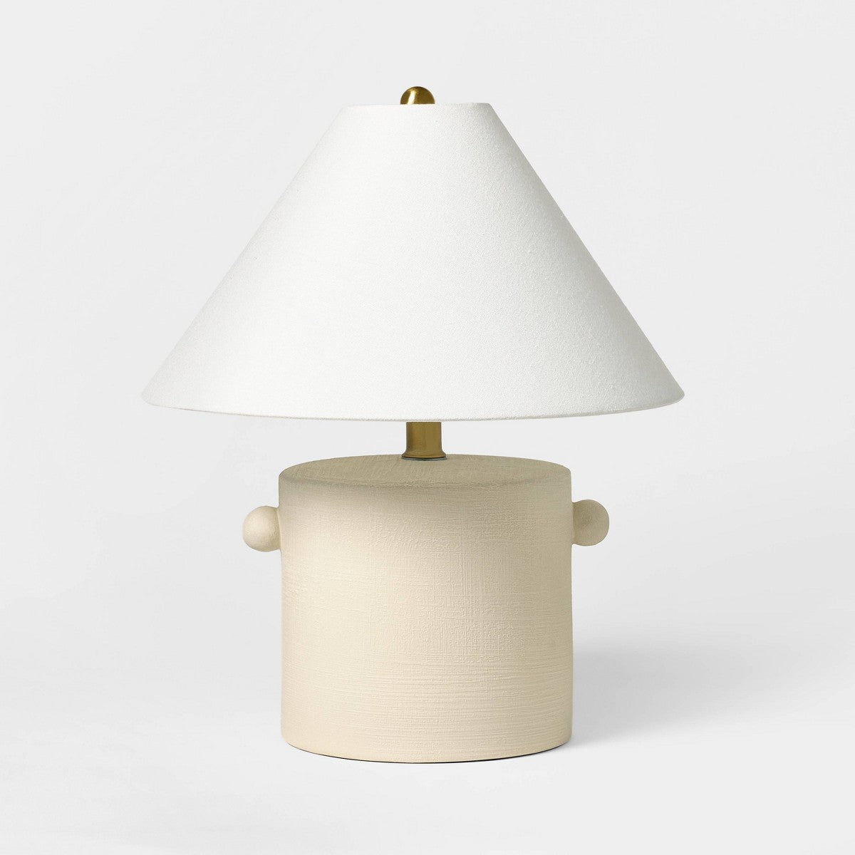 Ceramic Table Lamp with Knob Tan - Threshold™ designed with Studio McGee