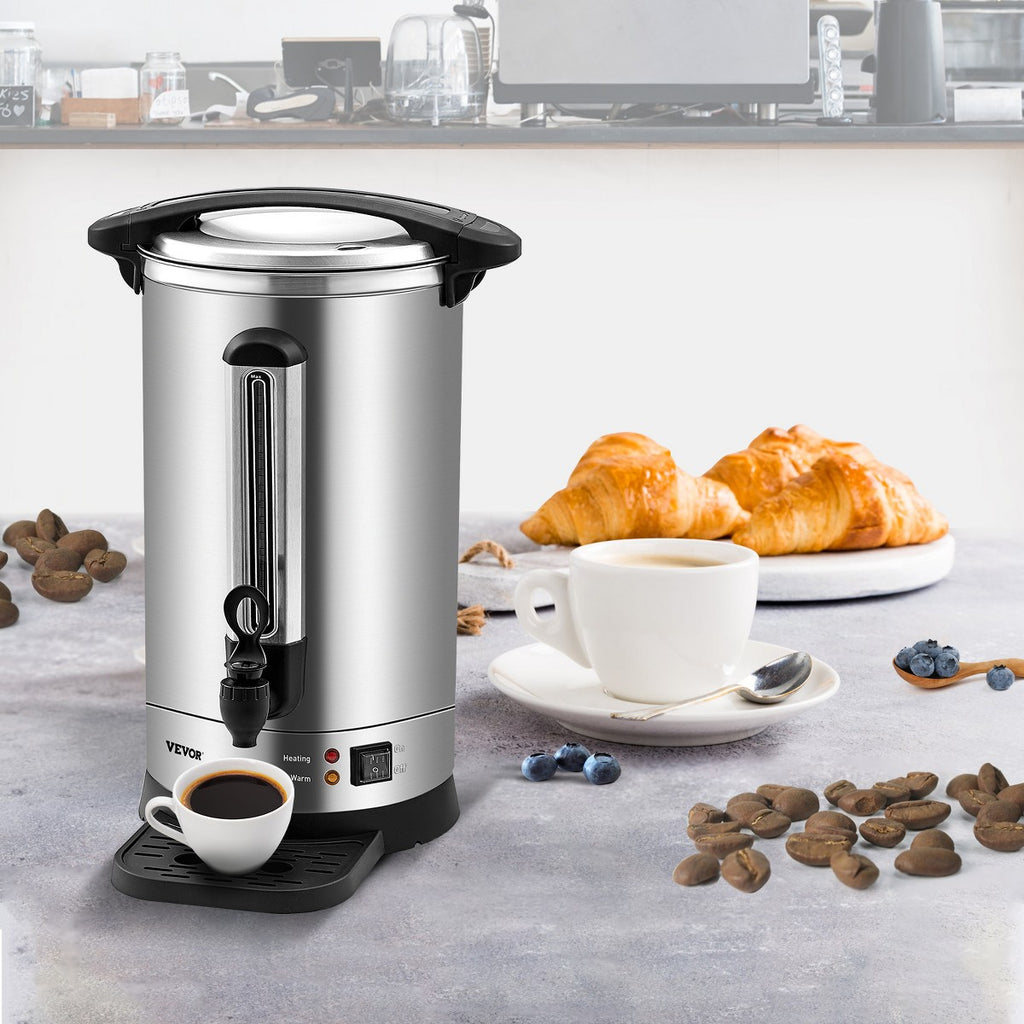 VEVOR Commercial Coffee Urn, 65 Cups Stainless Steel Large Coffee Dispenser, 1500W 110V Electric Coffee Maker Urn For Quick Brewing, Hot Water Urn - Additional view