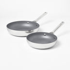 2pk Nonstick Fry pan Set Dark Gray - Figmint™