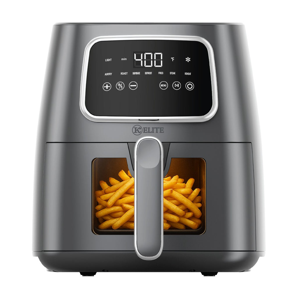 Kitchen Elite 5.5 Qt. Digital Air Fryer, Countertop Cooker with LED Screen, Grey - Additional view
