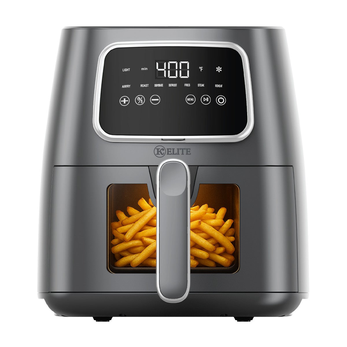 Kitchen Elite 5.5 Qt. Digital Air Fryer, Countertop Cooker with LED Screen, Grey - Additional view