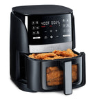 Gourmia 6qt Digital Window Air Fryer with 12 Presets & Guided Cooking Black: Stainless Steel, 1-Year Warranty - Additional view