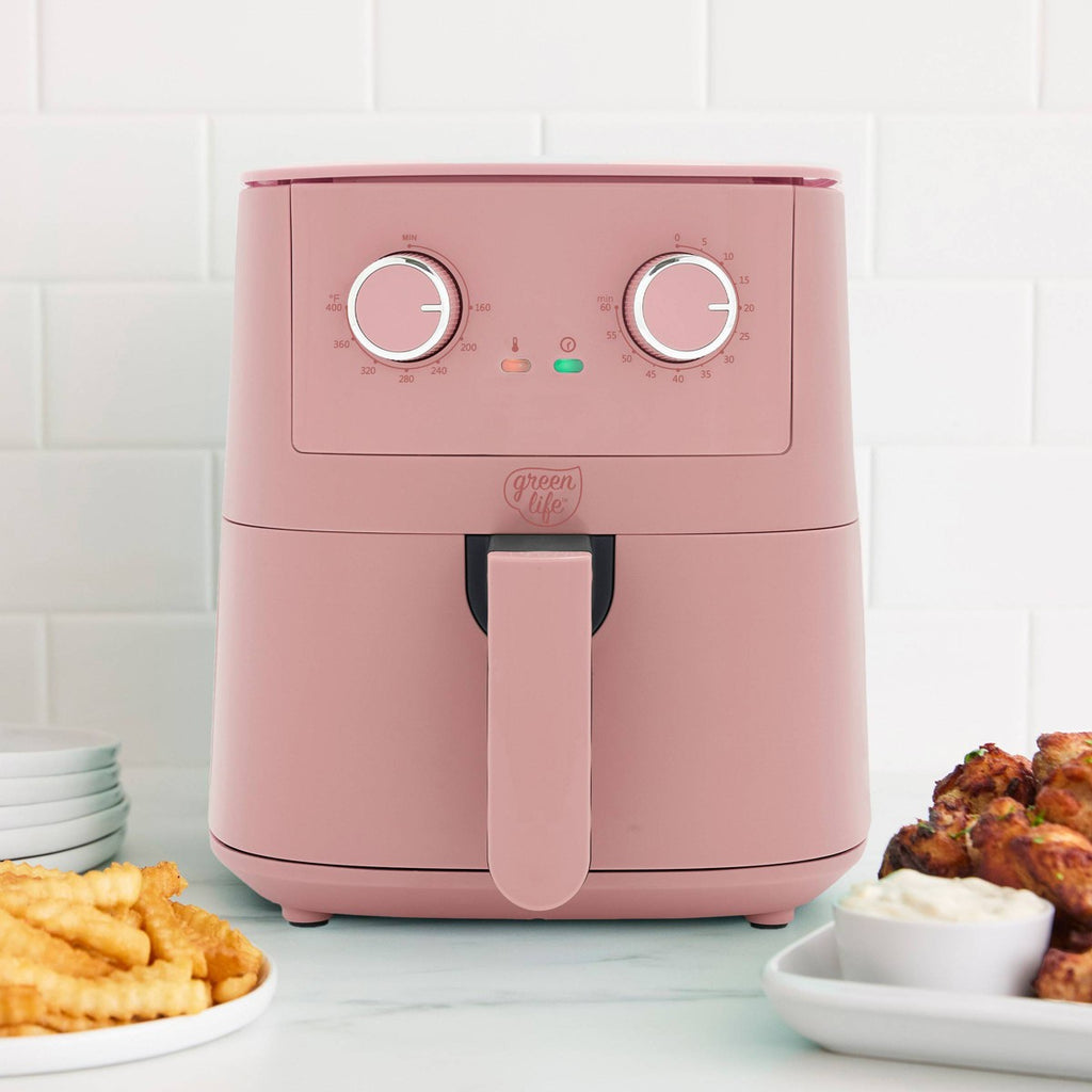 GreenLife 4.5qt EZ Air Fryer Dusty Rose - Additional view