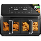NutriChef 4.4 QT Dual Basket Air Fryer: Healthy, Convenient Cooking with Dual Basket Technology for Fast and Even Results