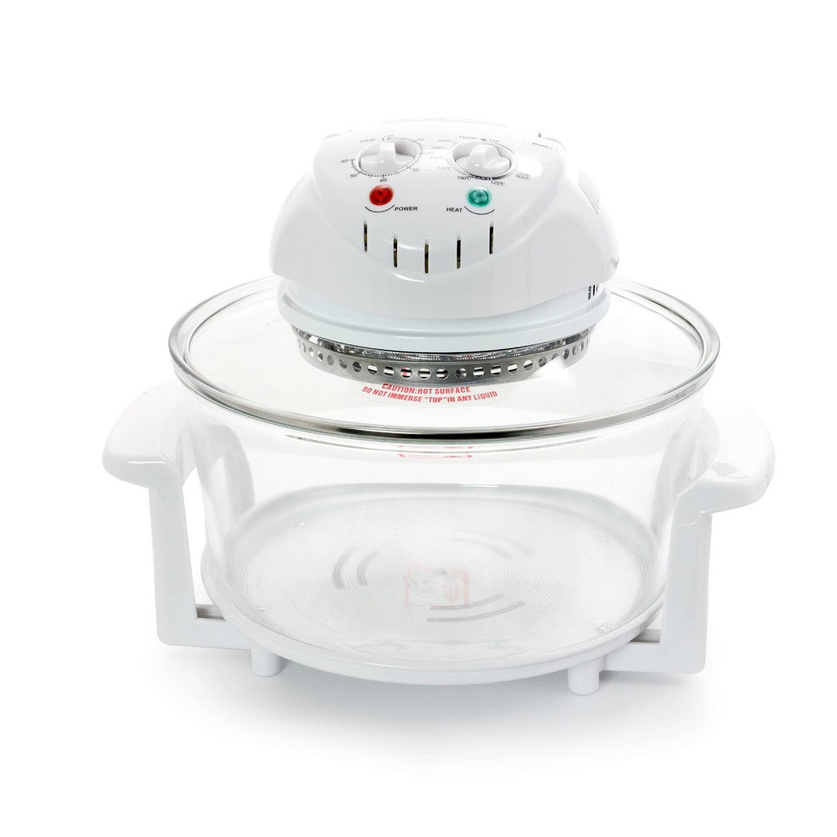 MegaChef Multipurpose Air Fryer Oven - White: 1500W Halogen Rotisserie, 96 Volume Capacity, Locking Lid, Fry Basket Included - Additional view
