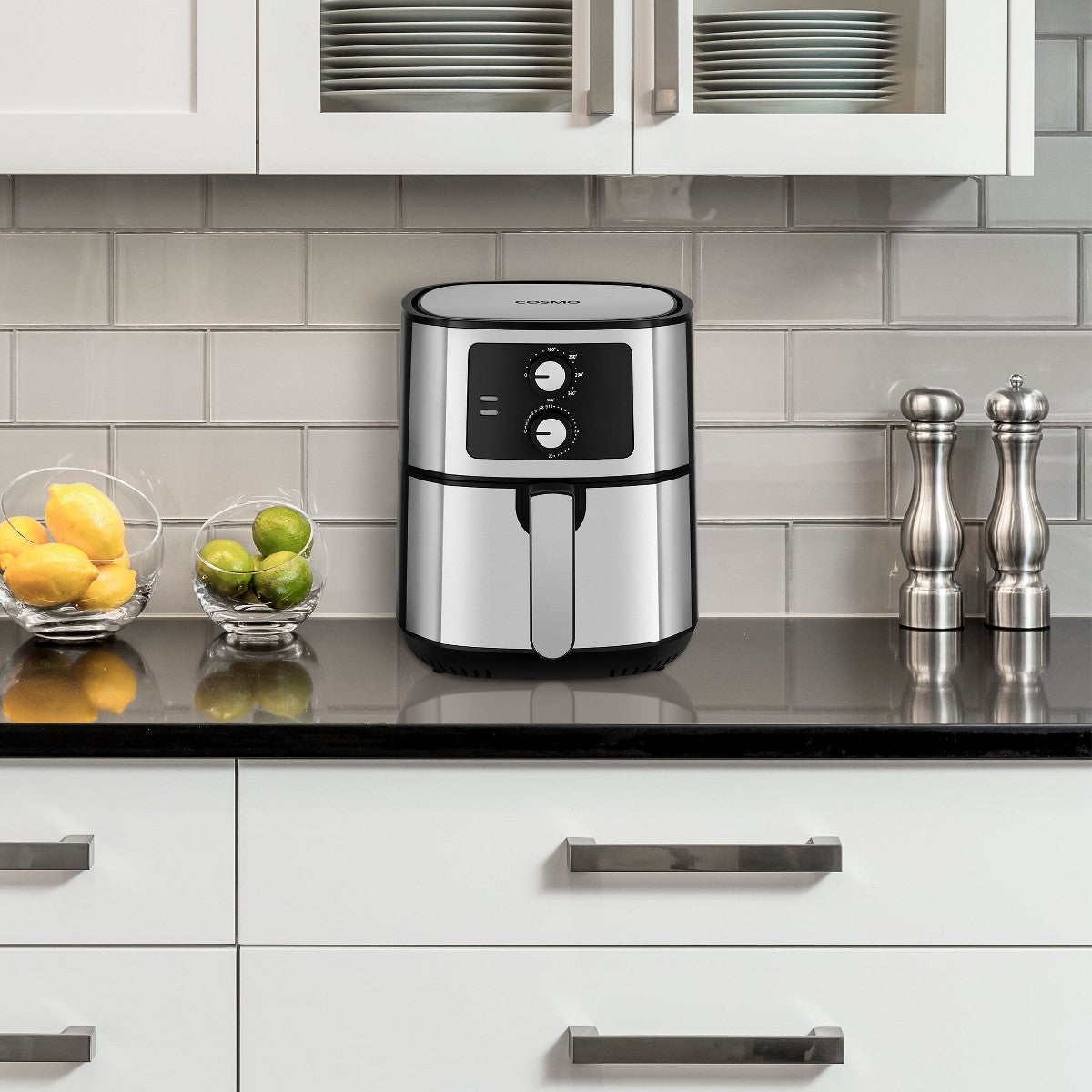 Cosmo COS-58AFAKSS 5.8 Quart Electric Hot Air Fryer with Temperature Control, Timer, Non-Stick Frying Tray, 1400W - Additional view