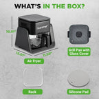 NutriChef Powerful Performance 4L Electric Air Fryer & Grill with Intuitive Touch Controls - Black - Additional view