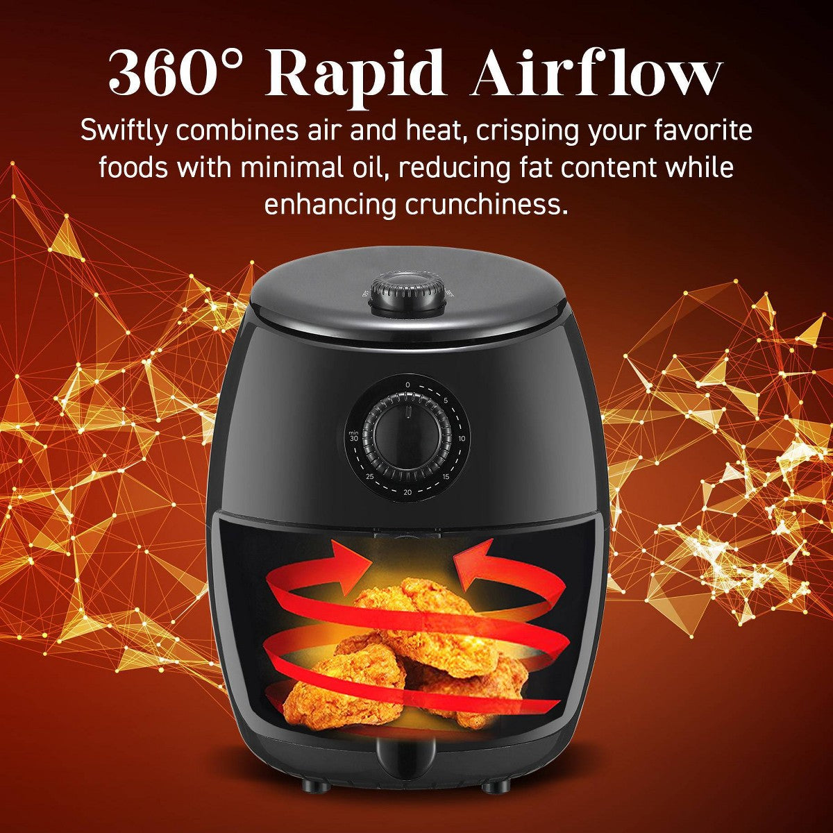 Elite Cuisine 2.1qt Air Fryer - Black - Additional view