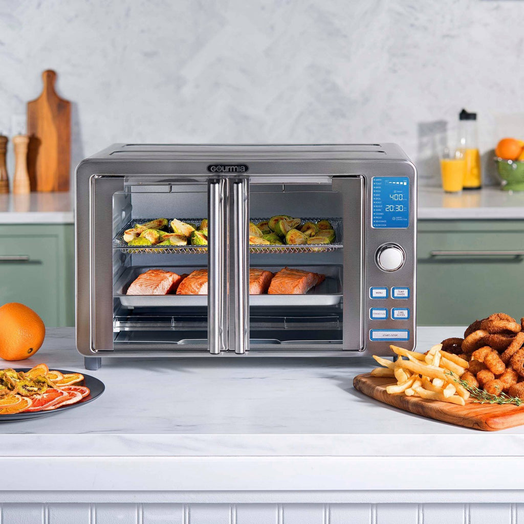 Gourmia 9-Slice Digital Air Fryer Oven with 14 One-Touch Cooking Functions and Auto French Doors: Convection Toaster Oven - Additional view