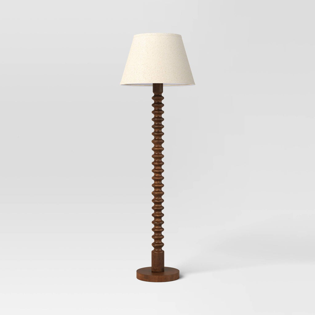 Mid Tone Wood Floor Lamp - Threshold™