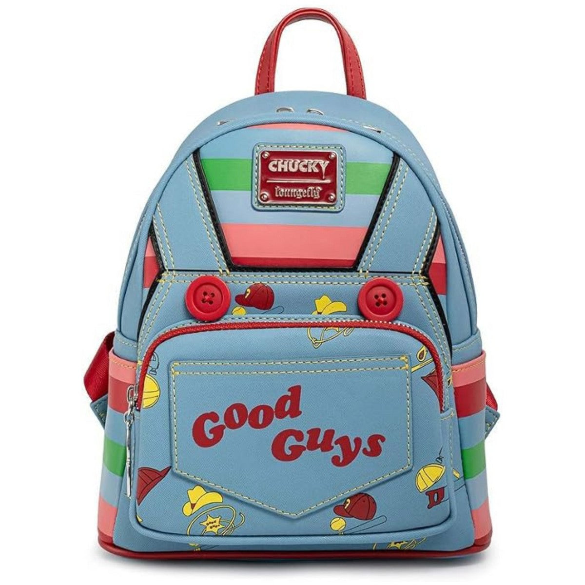 Loungefly Childs Play Chucky Cosplay Womens Double Strap Shoulder Bag Purse