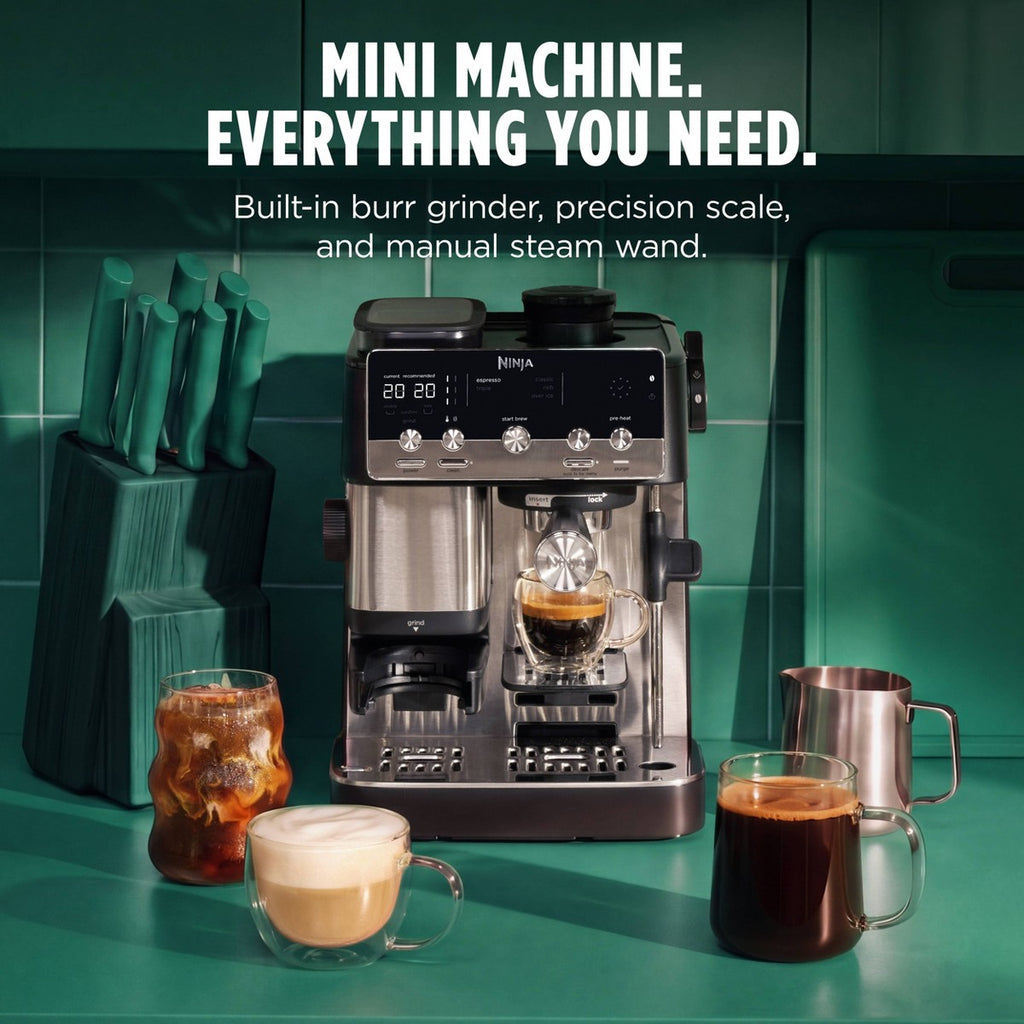 Ninja Luxe Cafe Mini Espresso Maker with Grinder, Scale, Tamper and Frothing System Black - Additional view