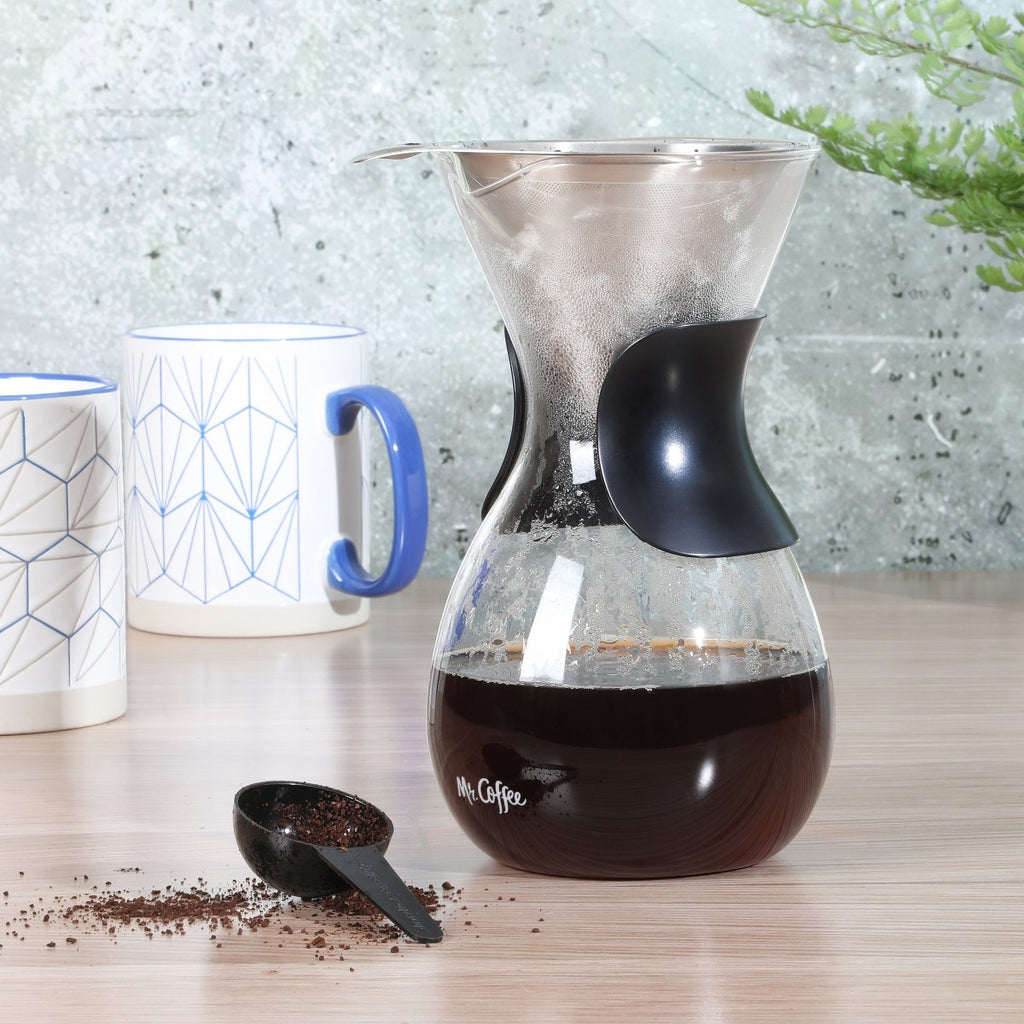 Mr. Coffee Verduzco 3-Piece 34oz Borosilicate Glass Pour Over w/ Hand Guard - Additional view