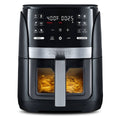 Gourmia 6qt Digital Window Air Fryer with 12 Presets & Guided Cooking Black: Stainless Steel, 1-Year Warranty