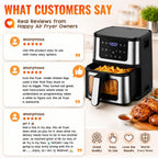 7.5QT Digital Air Fryer Oven – 8 One-Touch Functions, 95% Less Oil, LED Touchscreen, Dishwasher-Safe Basket + 100 Disposable Liners - Additional view