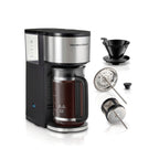 Hamilton Beach 7in1 Stainless Coffee Maker 46251: 6-Cup Drip & Pour Over Machine, Chrome Silver, Dishwasher-Safe, 1050W