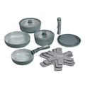 Cuisinart 13pc Clicksmart Nonstick Detachable Handle Cookware Set Earl Gray