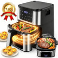 Air Fryer clearance Sale—Family Size 7.5Qt Air Fryer w/ 8 Preset Cookings, Visible Window, Digital LED Touch Screen, Nonstick Basket, 100Pcs Liner