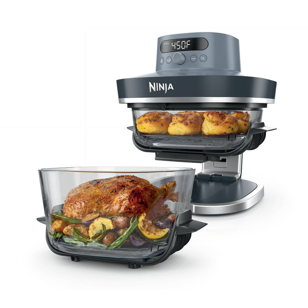 Ninja 6qt and 2.5qt Crispi Pro 6-in-1 Non-Toxic Glass Container Countertop Air Fryer Cyberspace AS101CY - Additional view