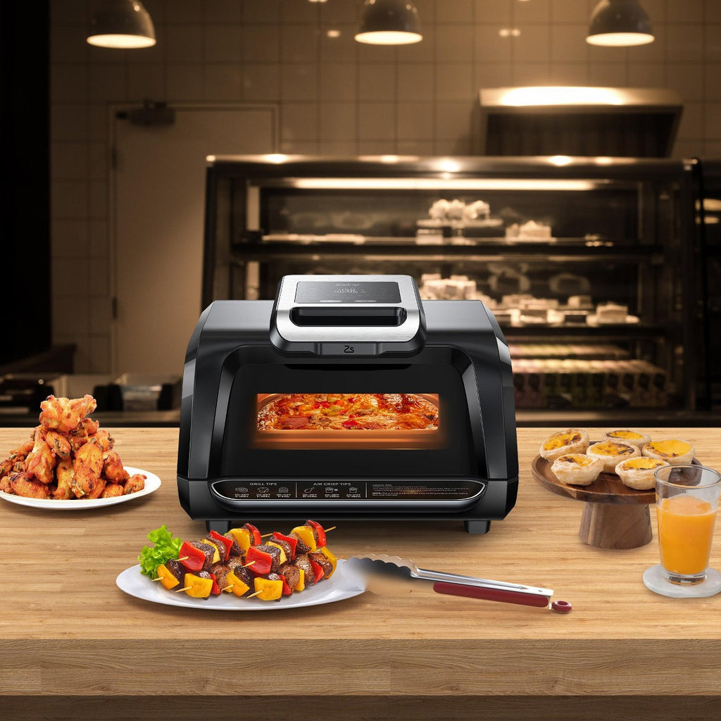 Smokeless Indoor Grill & Air Fryer Combo 7-in-1, Nonstick Plates, Pot & Basket, 4QT Capacity, Serves 3–5, Even Crisp, Roast, Broil, Dehydrate - Additional view
