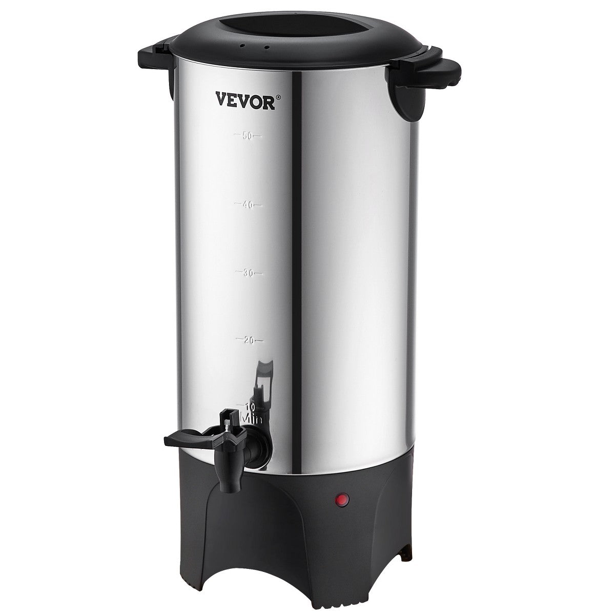 VEVOR Commercial Coffee Urn, 50 Cups Stainless Steel Large Coffee Dispenser, 1000W 110V Electric Coffee Maker Urn For Quick Brewing, Silver