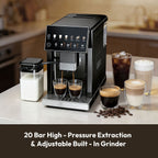 EUHOMY 20 Bar Fully Automatic Coffee and Espresso Machine, Milk Frother & Smart Touchscreen, Auto-clean, Dual Boiler Design, Black - Additional view