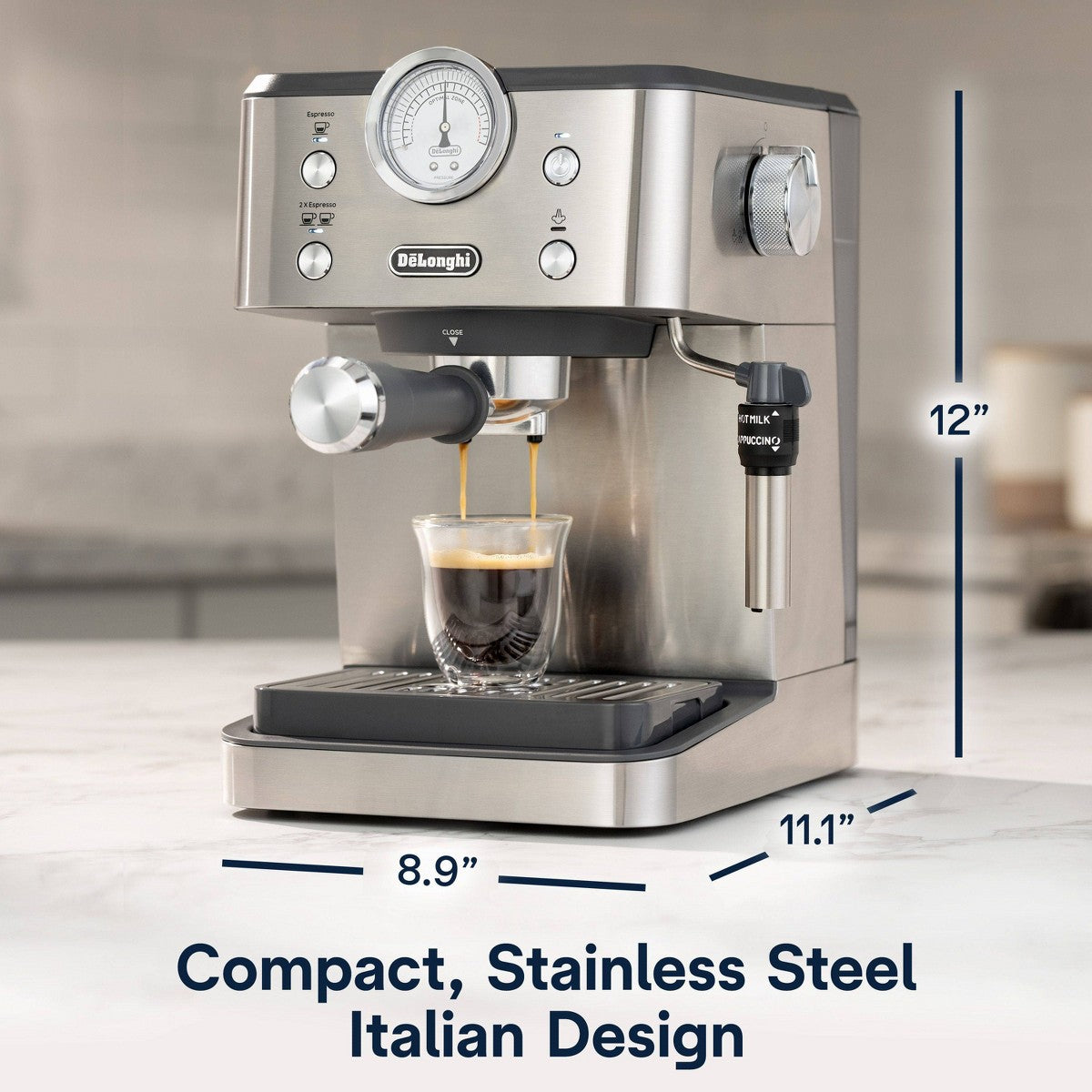 DeLonghi Classic Espresso Machine Silver - Additional view
