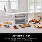 Ninja Double Stack XL Countertop Oven and Air Fryer with SmartFinish & DualZone Technology DCT601: Stainless Steel, Convection Bake, Air Fry - Additional view