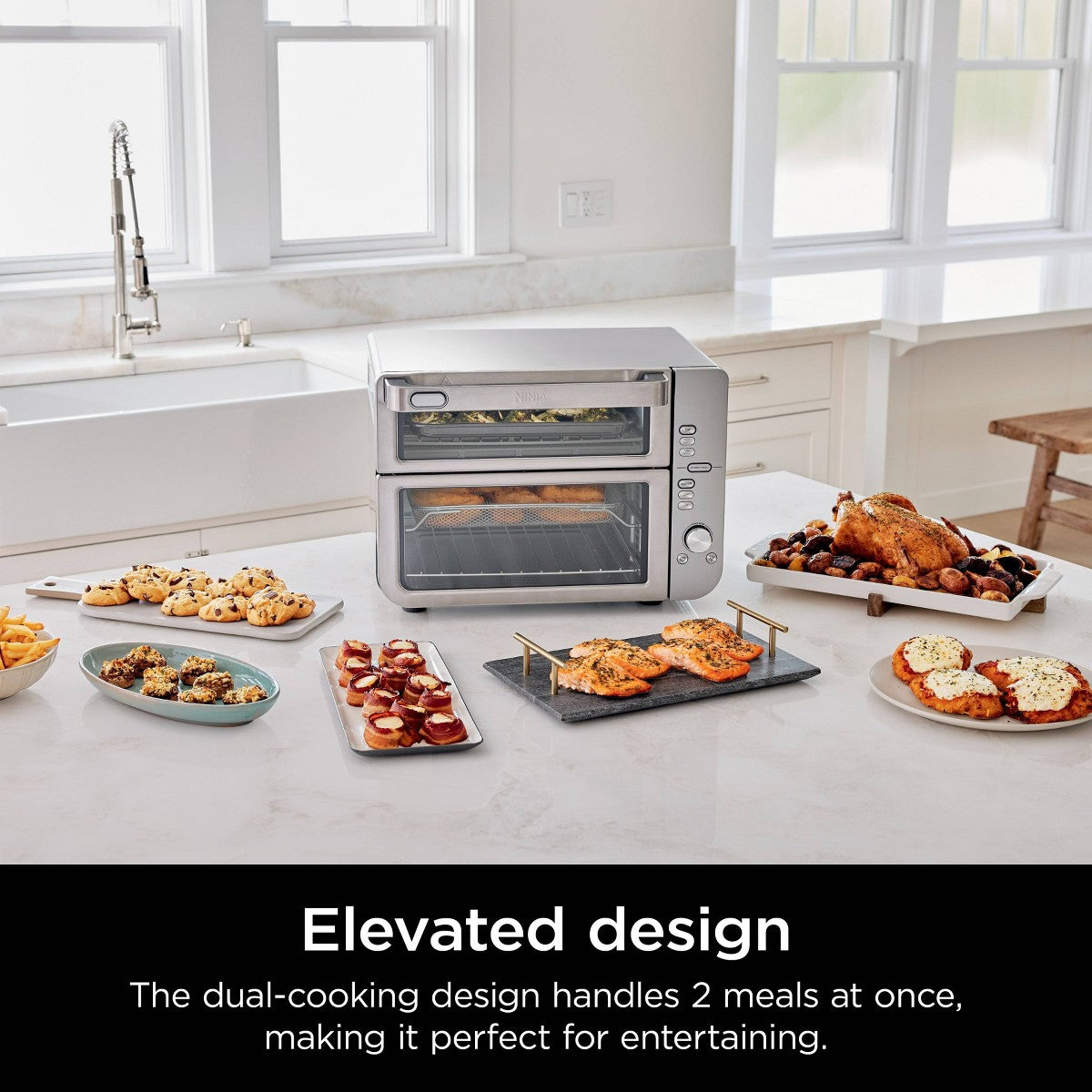 Ninja Double Stack XL Countertop Oven and Air Fryer with SmartFinish & DualZone Technology DCT601: Stainless Steel, Convection Bake, Air Fry - Additional view