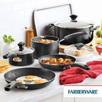 Farberware Cookstart 15pc Aluminum DiamondMax Nonstick Cookware Set Black - Additional view