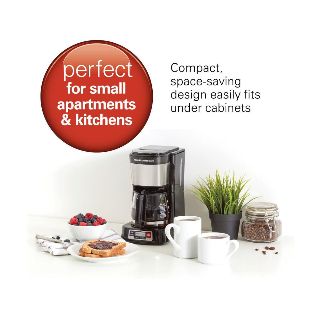 Hamilton Beach 5c Coffee Maker 46111: 5 Cup Drip Coffee Maker, Black, Electric, Dishwasher-Safe, Basket Filter, 700W - Additional view