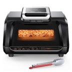 Smokeless Indoor Grill & Air Fryer Combo 7-in-1, Nonstick Plates, Pot & Basket, 4QT Capacity, Serves 3–5, Even Crisp, Roast, Broil, Dehydrate