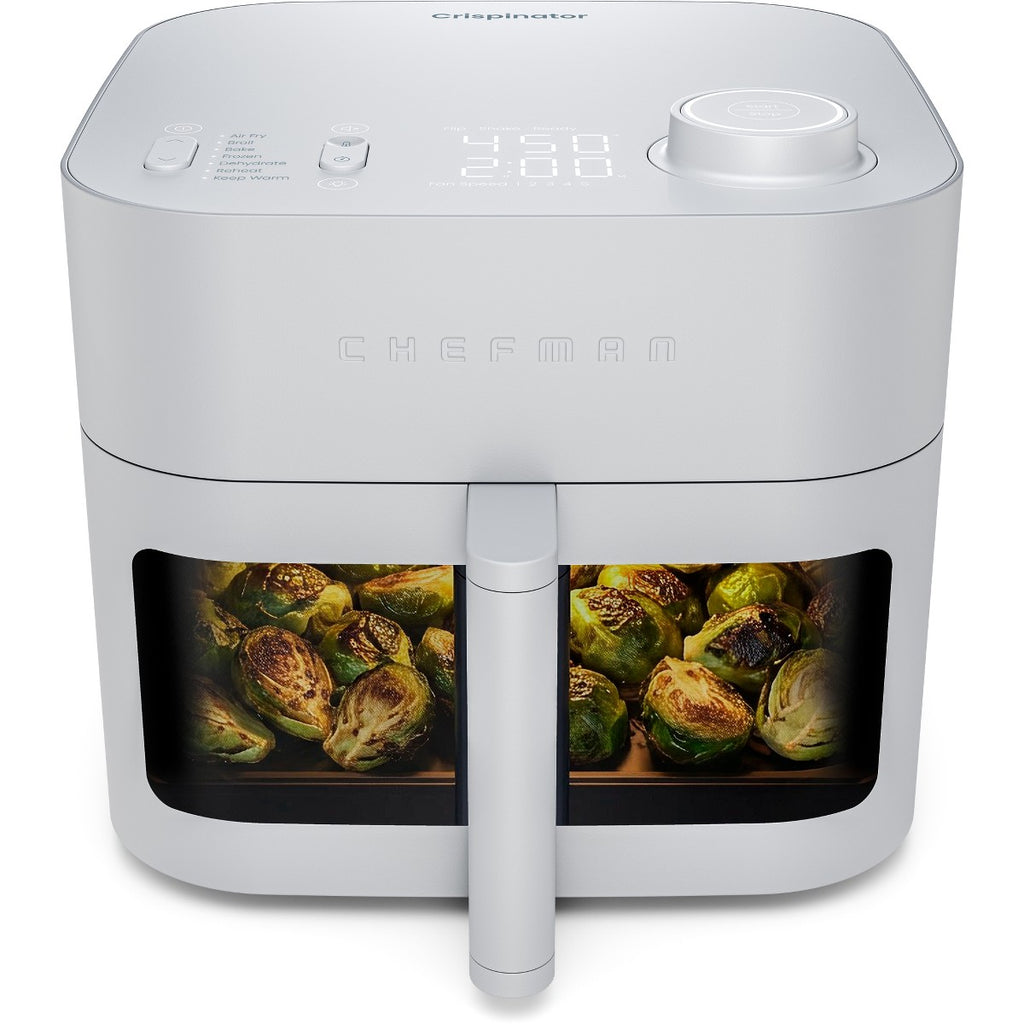 Chefman Crispinator 8-Quart 7-in-1 Air Fryer with Powerful, Whisper-Quiet DC Motor & 450°F Max Temp - Concrete