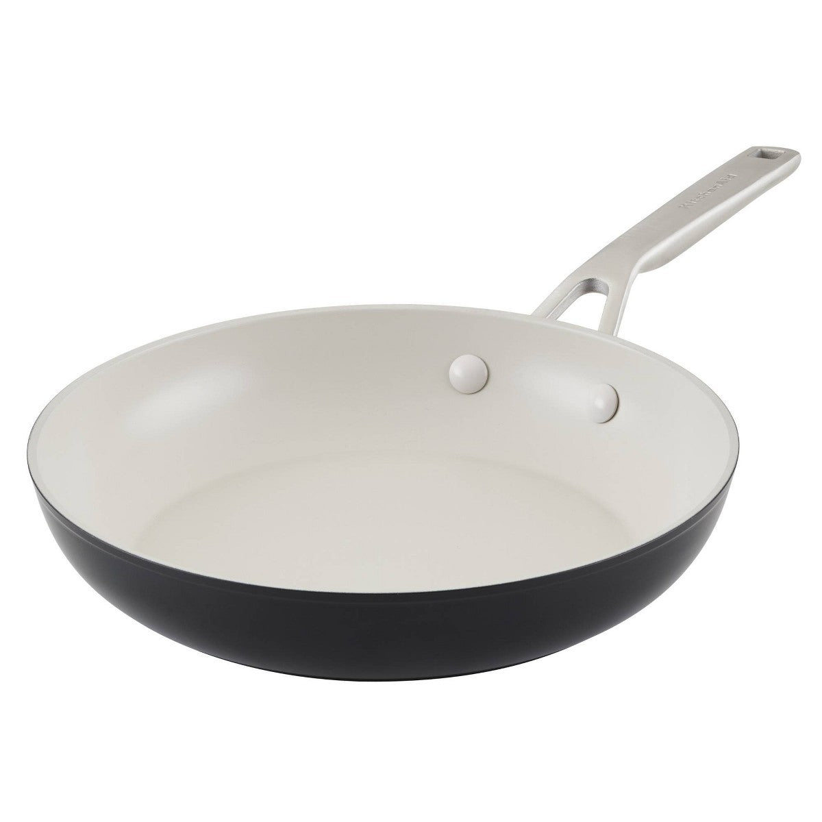KitchenAid 10" Hard Anodized Ceramic Nonstick Frying Pan Matte Black: Lifetime Warranty, Hand Wash, Gas & Electric Compatible