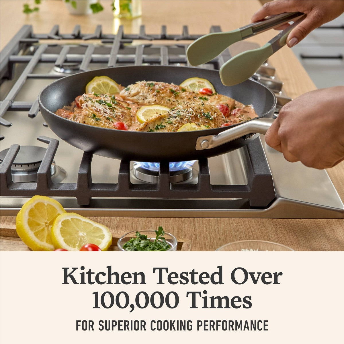 Calphalon 10pc Hard Anodized Nonstick Cookware Set: Dishwasher-Safe, Gas & Electric Compatible, 10 Year Warranty - Additional view