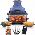 Ninja CRISPi 5-in-1 Portable Glass Air Fry Cooking System (Manufacturer Refurbished) with 5 Pcs Knife Set