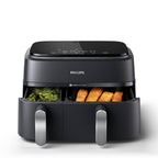 Philips 3000 Series 9.5qt Dual Basket Air Fryer Black - Additional view