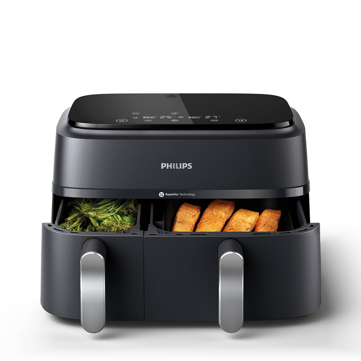 Philips 3000 Series 9.5qt Dual Basket Air Fryer Black - Additional view