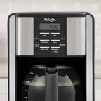 Mr. Coffee 12-Cup Programable Coffee Maker Black/Stainless Steel: Drip, Automatic Shut-Off, Dishwasher-Safe Parts - Additional view