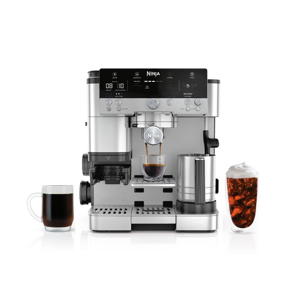 Ninja Luxe Café Premier Series 3-in-1 Espresso, Coffee and Cold Brew Machine Stainless Steel: Barista System, Frother