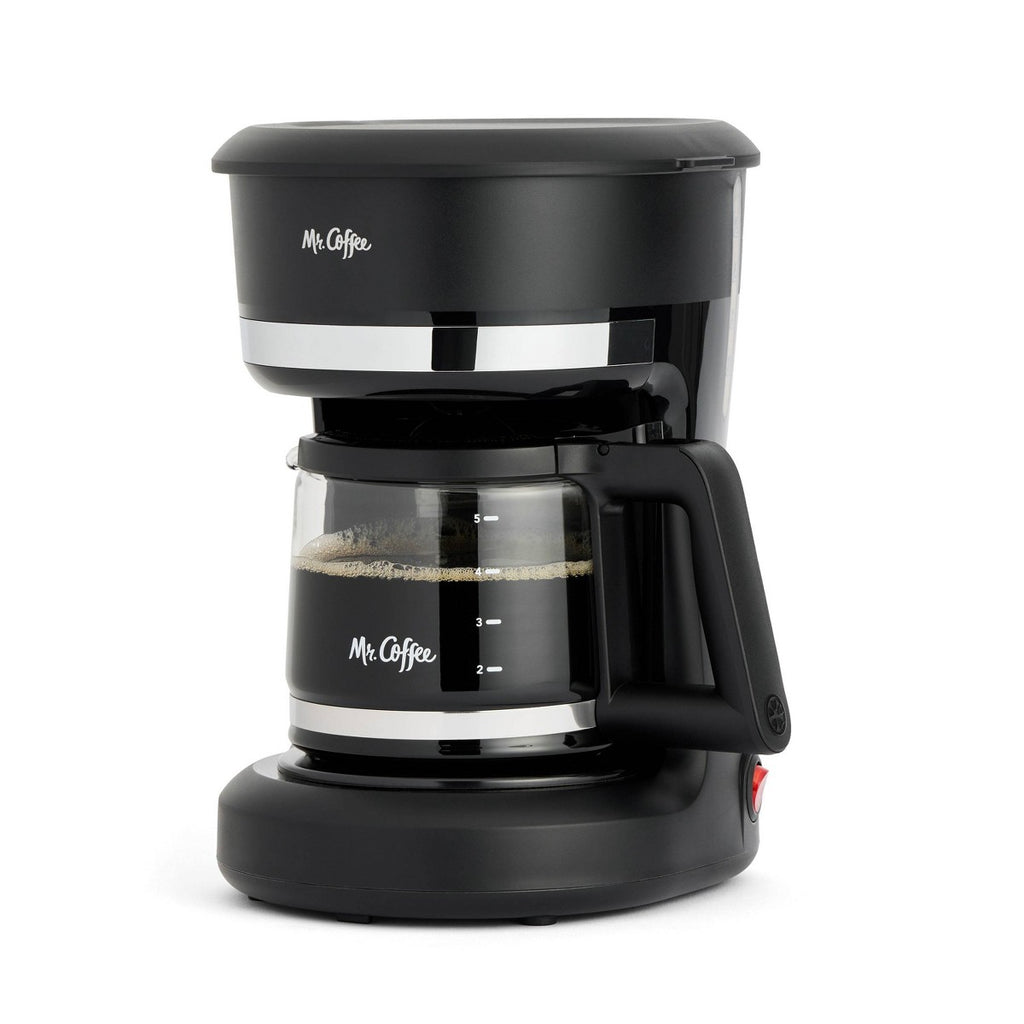Mr. Coffee 5 Cup Switch Coffee Maker Black: Small Drip Coffee Machine, Electric, Paper Filter, 25 oz Capacity