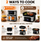 7.5QT Digital Air Fryer on sale – 8 One-Touch Functions, 95% Less Oil, LED Touchscreen, Dishwasher-Safe Basket W/100 Pcs Liners - Additional view