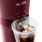 Mr. Coffee Iced Coffee Maker with Reusable Tumbler and Coffee Filter - Burgundy: Brews Iced Coffee, 22 oz Capacity - Additional view