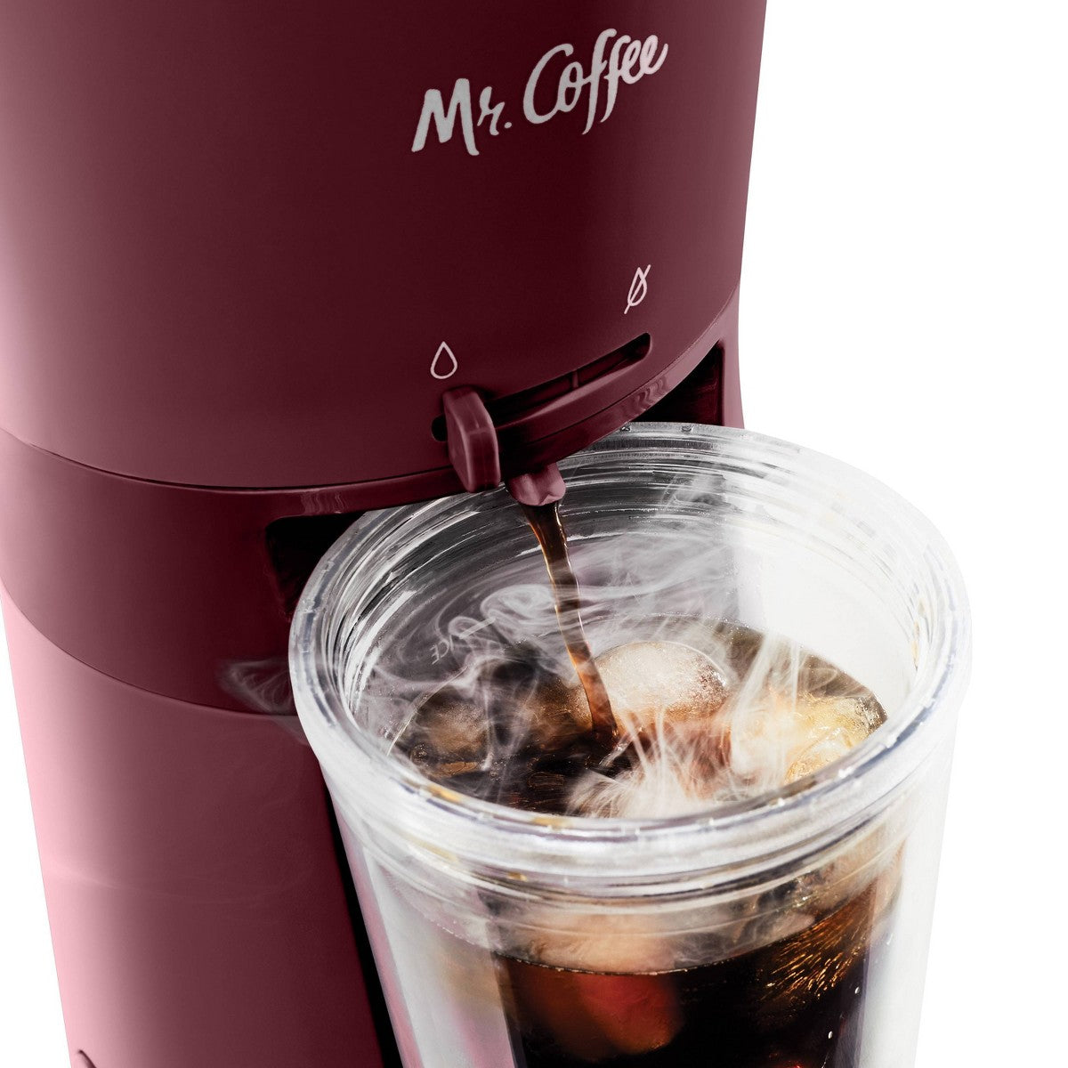 Mr. Coffee Iced Coffee Maker with Reusable Tumbler and Coffee Filter - Burgundy: Brews Iced Coffee, 22 oz Capacity - Additional view