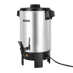 VEVOR Commercial Coffee Urn, 30 Cup 152oz Hot Beverage Dispenser with Dripless Faucet, 1090W Quick-Brewing , Automatic Temperature Control,Silver