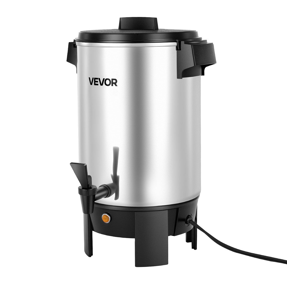 VEVOR Commercial Coffee Urn, 30 Cup 152oz Hot Beverage Dispenser with Dripless Faucet, 1090W Quick-Brewing , Automatic Temperature Control,Silver