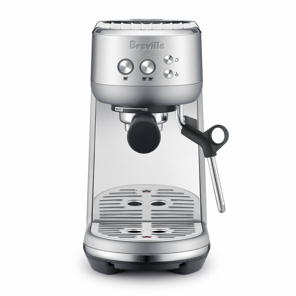 Breville Bambino Stainless Steel Espresso Maker Silver BES450BSS: 15 Bars Pressure, Milk Frother, Dishwasher-Safe Parts
