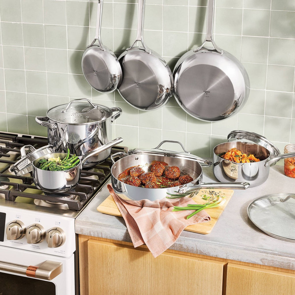 12pc Stainless Steel Nonstick Cookware Set Dark Gray - Figmint™: Induction & Oven Safe, Dishwasher-Safe, 18 Pieces - Additional view
